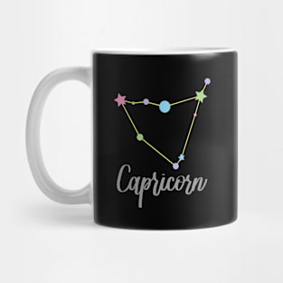 Capricorn Zodiac in Pastels - Black Mug